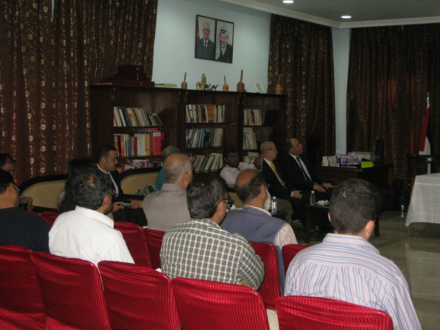 شرکت کنندگان هندی کاروان در سفارت فلسطین در دهلی