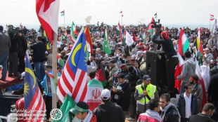 تظاهرات برای آزادی قدس در روز زمین در لبنان