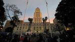 99-percenters hold Los Angeles rally against financial firms