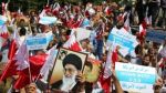 Iranians take to streets to protest Saudi Arabia-Bahrain merger bid