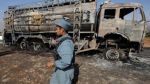 Taliban burn tankers supplying fuel to US-led forces