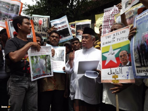 تظاهرات روز جهانی حمایت از مسلمانان میانمار در مالزی
