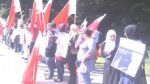 Demonstrators voice support for Bahraini revolution at Saudi Embassy in Berlin