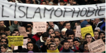 French Muslims protest in Genevilliers against Islamophobia